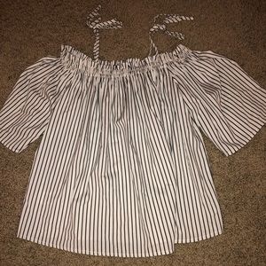 Striped Off the Shoulder Blouse